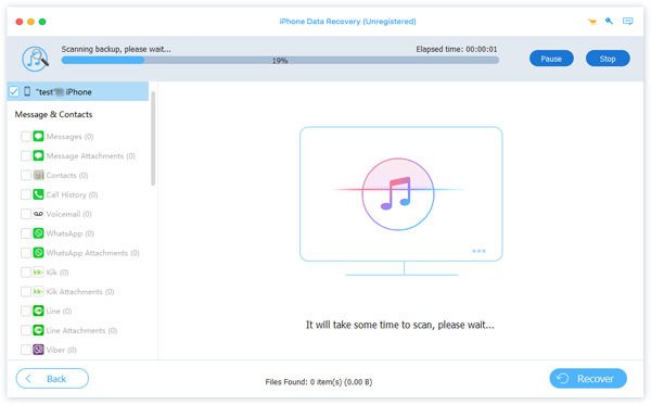 Scan iTunes Backup