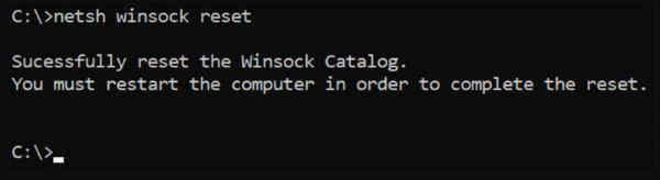 Reset Winsock PC