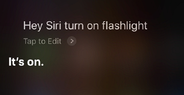 Ask Siri To Turn On Flashlight