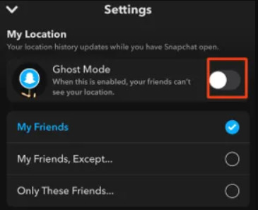 Disable Ghostmode