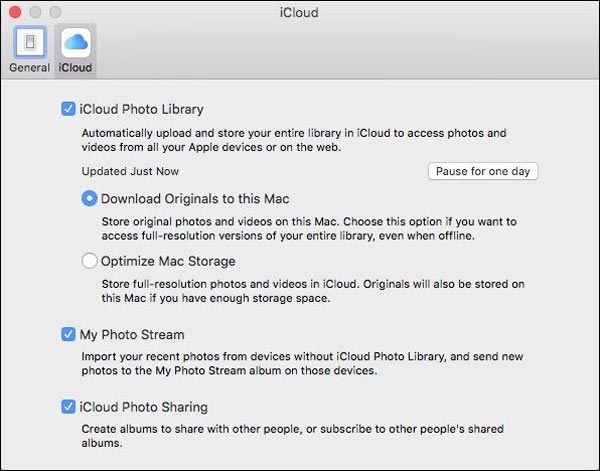 Enabled iCloud Photo Library