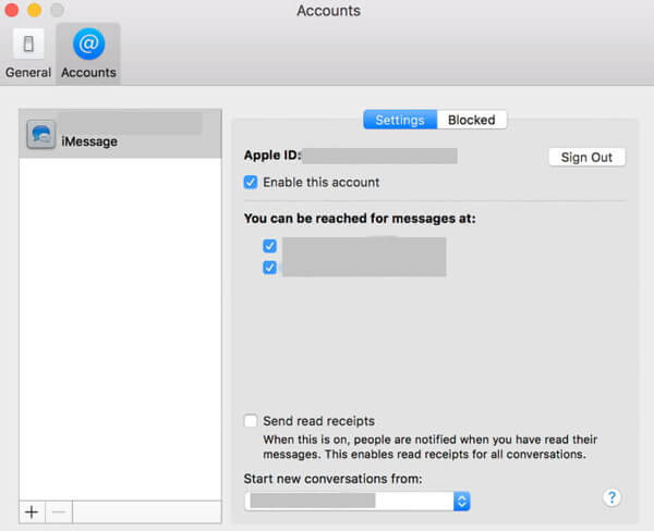 iMessage sign out mac