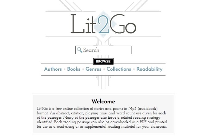 Lit2go main site