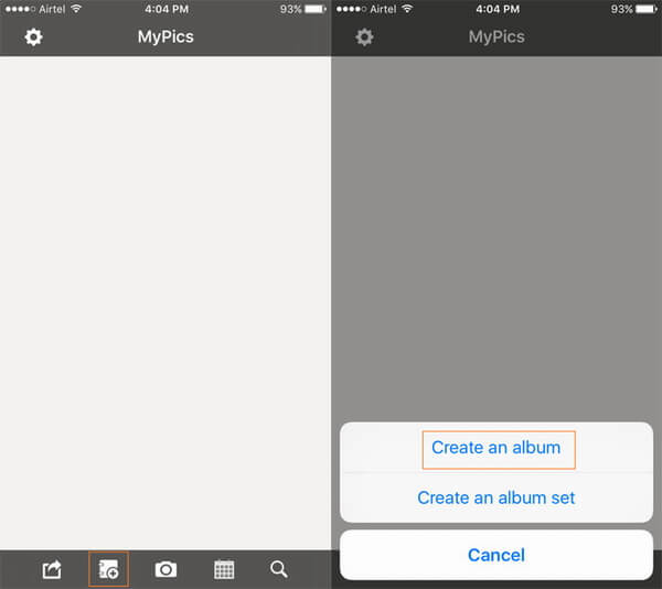 Mypics App Create