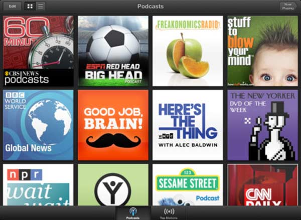 Podcasts on iPad/iPhone