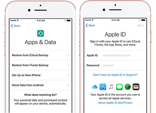 Restore iPhone with iCloud