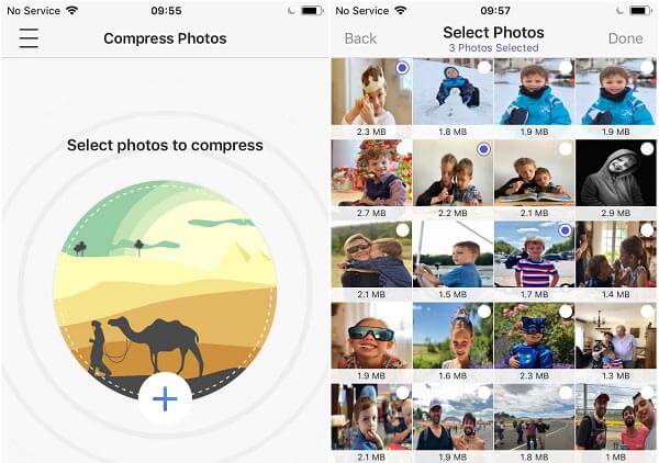 Select Photos To Reduce iPhone