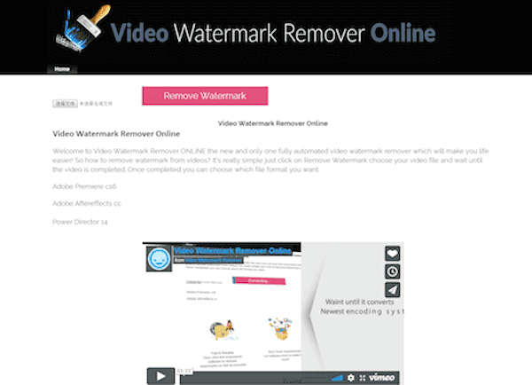 Remove watermark from video online