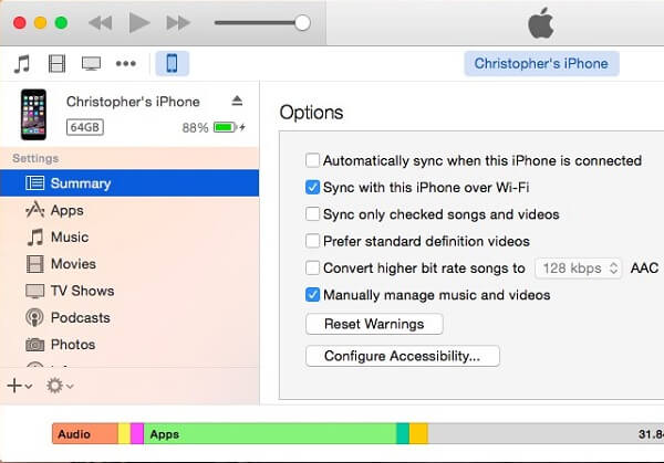 Enable Wireless iTunes File Sharing