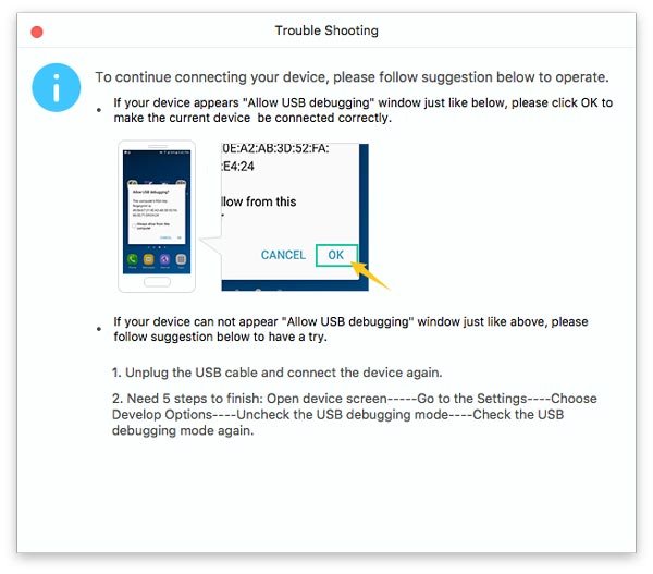 Tillat usb debugging