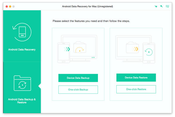 Android Data Backup Restore Interface