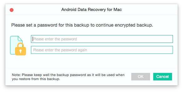 Set Backup Password