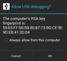 Permettre le débogage USB