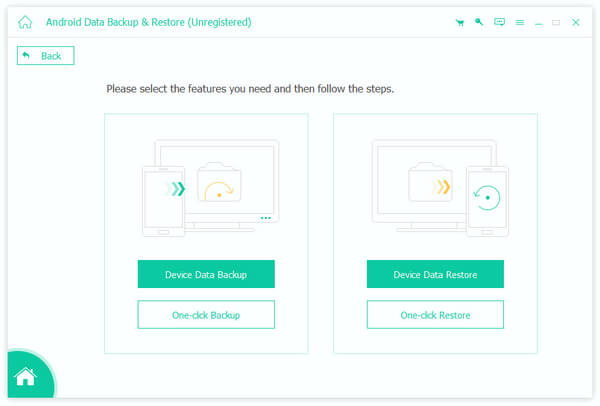 Zvolte Device Data Restore