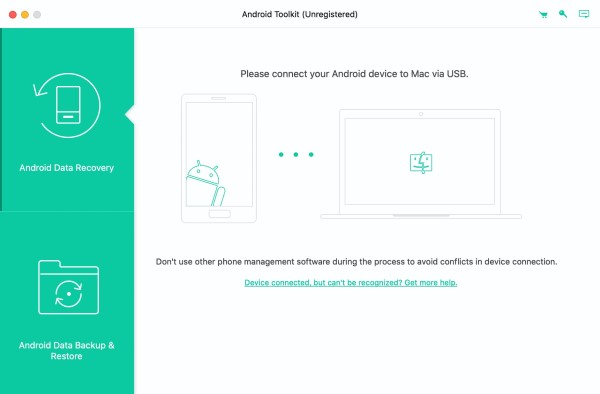 Csatlakoztassa az Androidot az Android Data Recovery szolgáltatáshoz