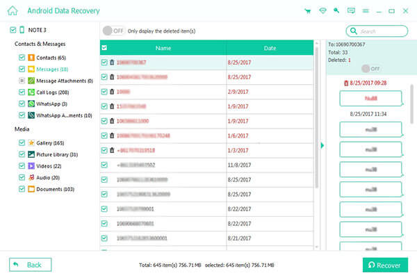 Obnovit data