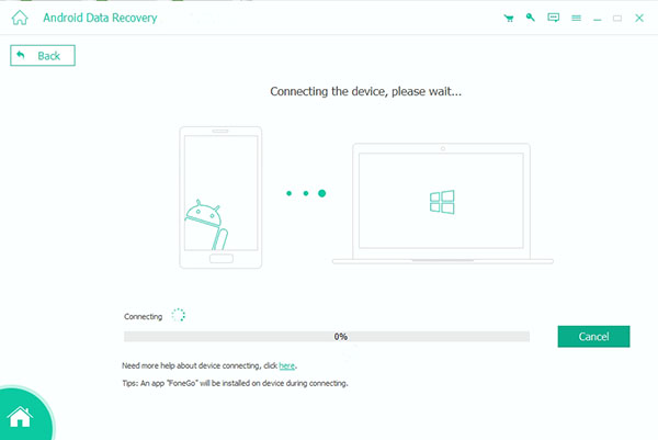 start een back-upassistent voor Android