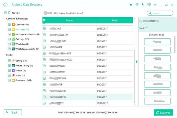 Återställ Android Meddelanden