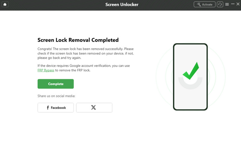 Complete Screen Lock Removal