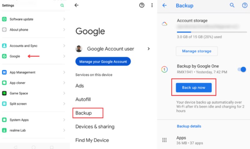 Backup Android to PC Via Google Account