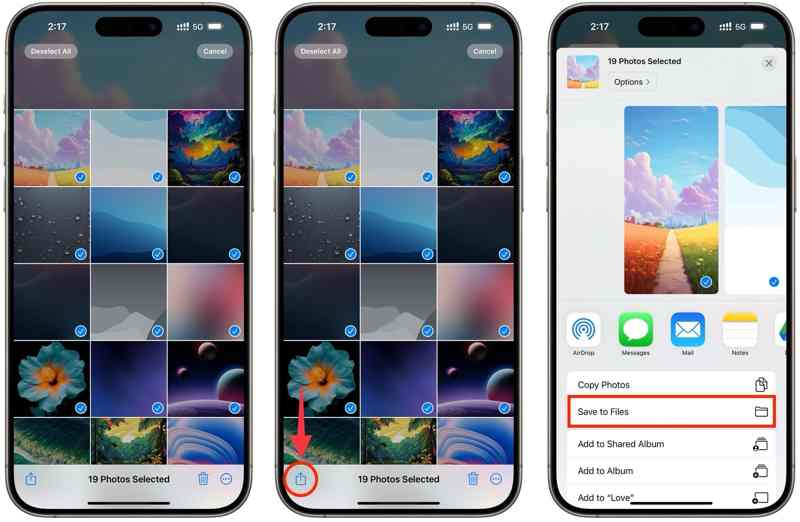 Transférer des photos sur une clé USB