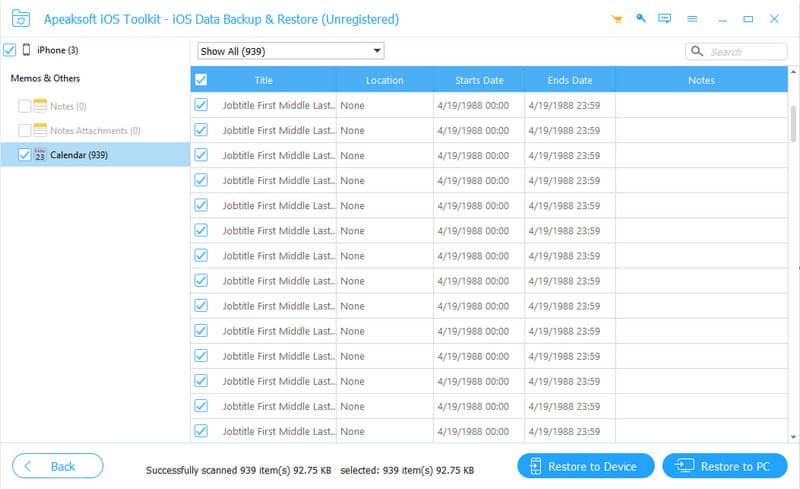 Skanningsresultatgjenoppretting