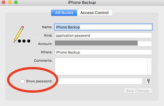 Montrer le mot de passe