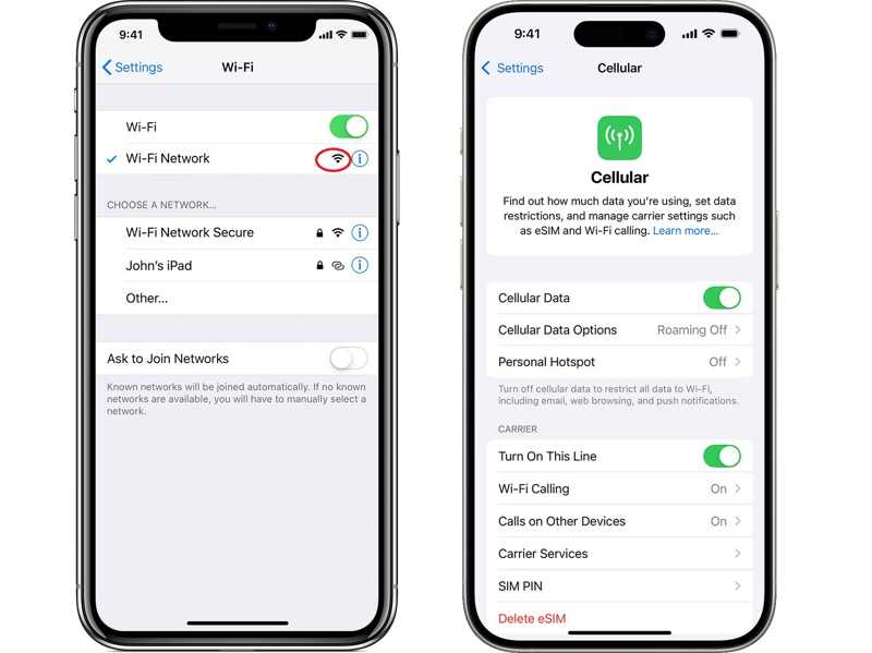 iPhoneネットワーク