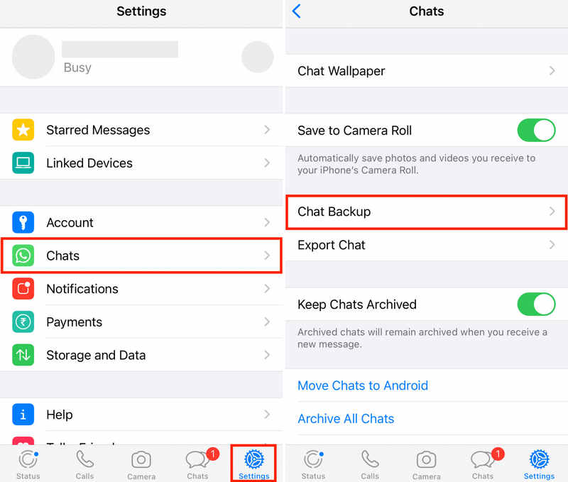 Back Up Whatsapp to iCloud
