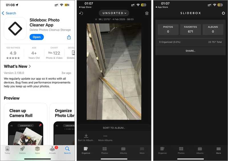 Slidebox Photo Cleaner App