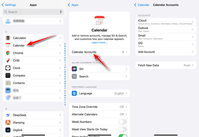 Delete Calendar Events In Settings