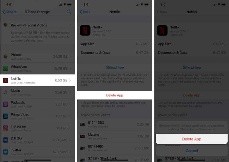 Удалить приложение