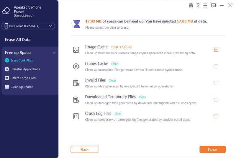 iPhone Eraser Стереть кэш