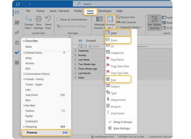 Elimina gruppo Outlook Desktop
