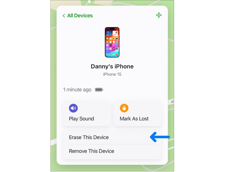 iPhoneをオンラインで消去