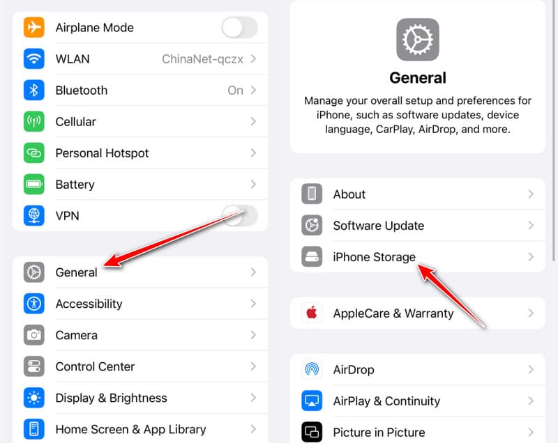 Allgemeiner iPhone-Speicher