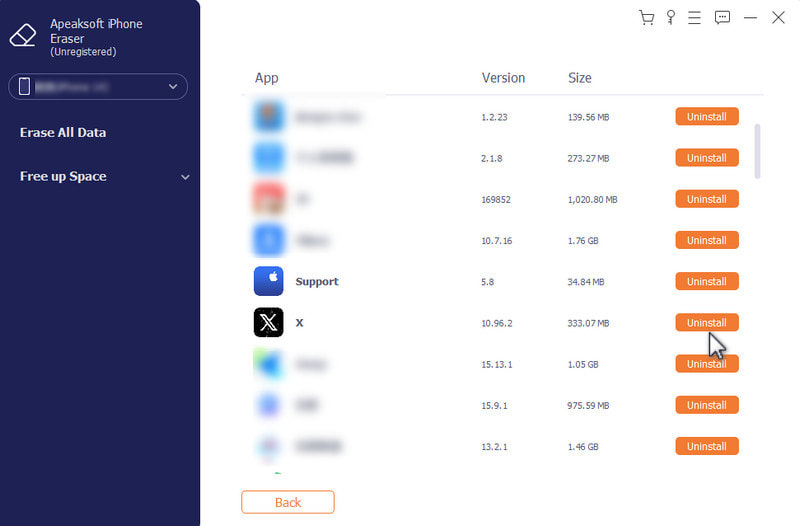 Uninstall iPhone Games