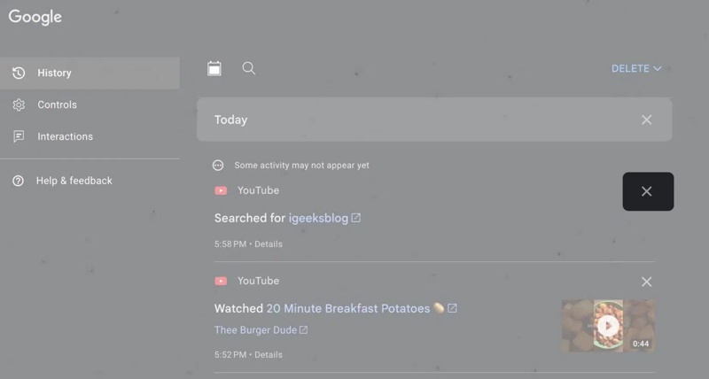 Delete Youtube History Desktop
