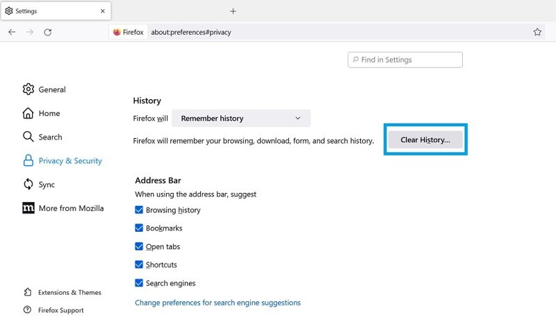 Firefox Browse History Desktop