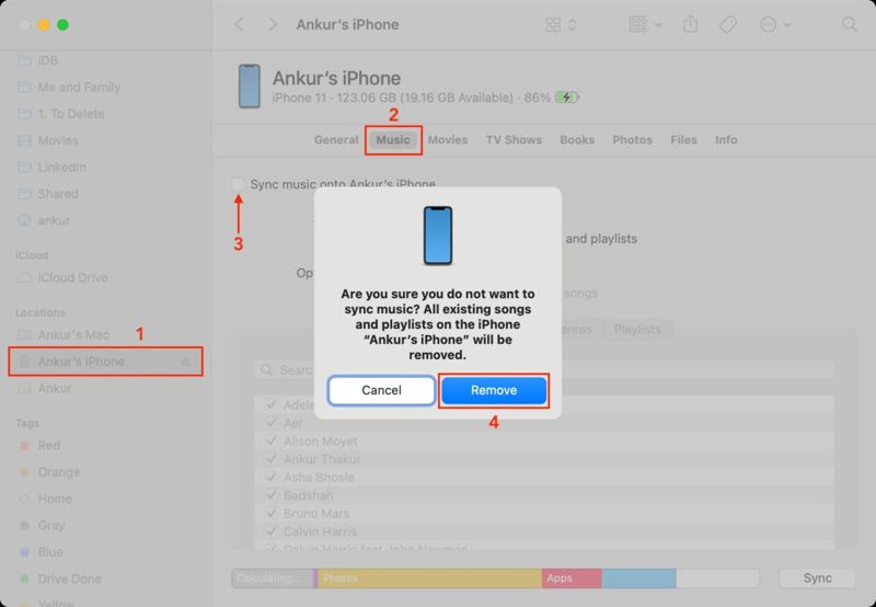 Zenekereső törlése