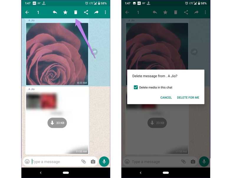 Een foto verwijderen op Android