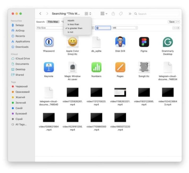 大容量ファイル用Macファイル検索ツール