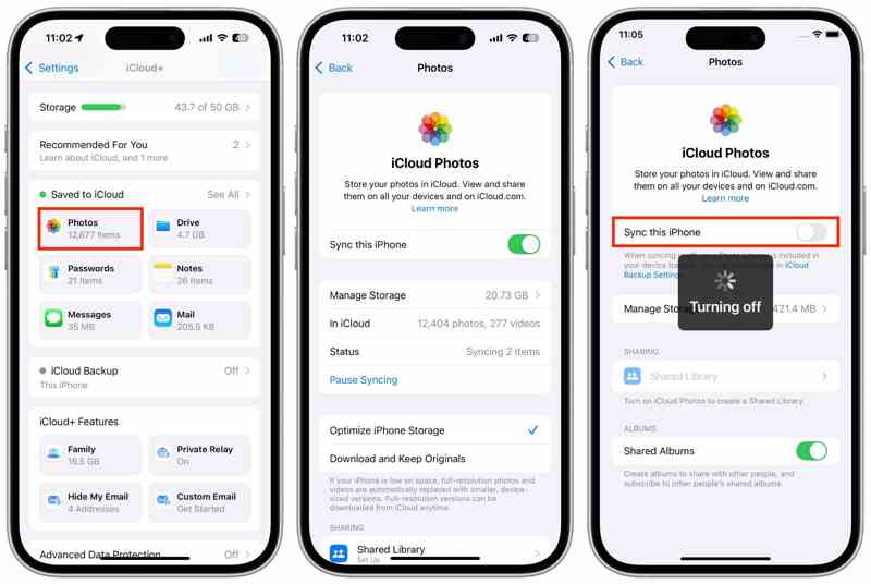 Disable Icloud Photos