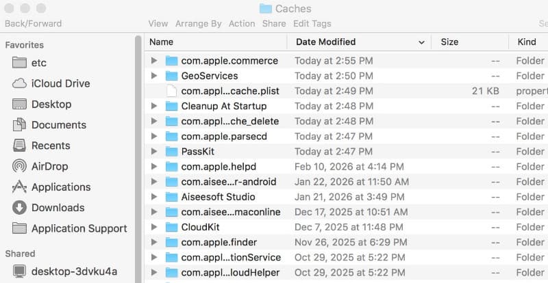 Clear Caches to Optimize Mac