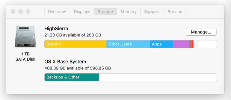 Manage Storage