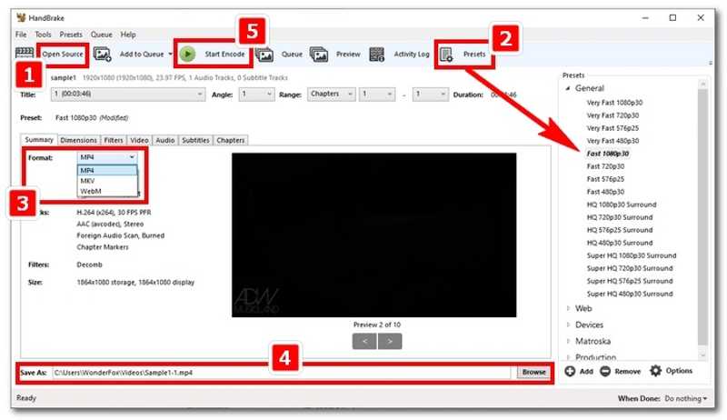 Convhandbrake MOV to MP4