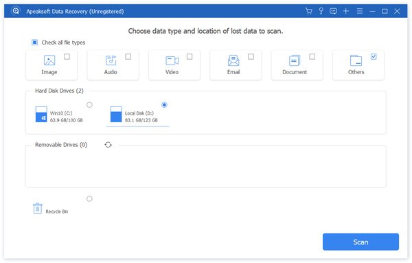 Vælg Andet datatype