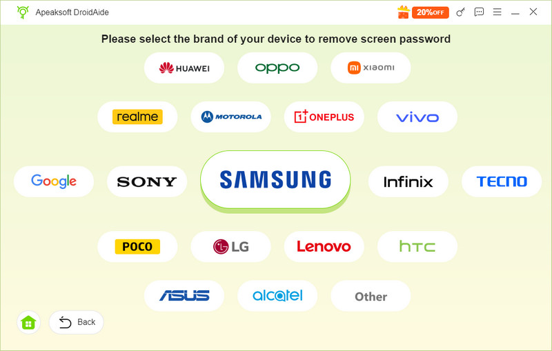 Remove Screen Password Brand