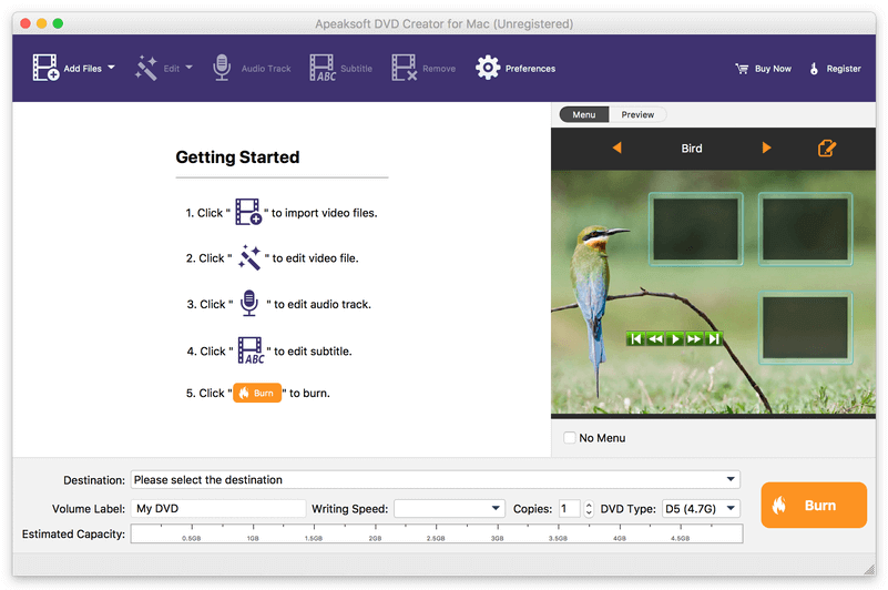 Apeaksoft DVD Creator for Mac Screenshot