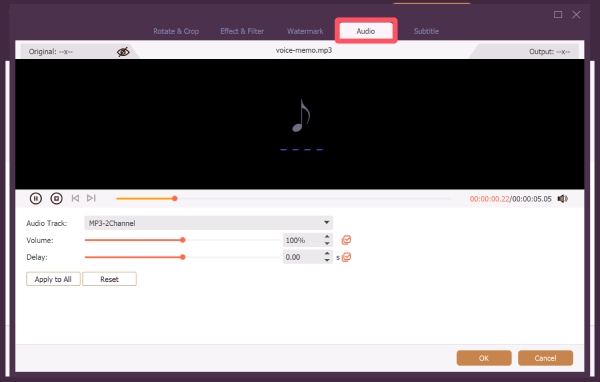 Hangjegyzet szerkesztése Apeaksoft